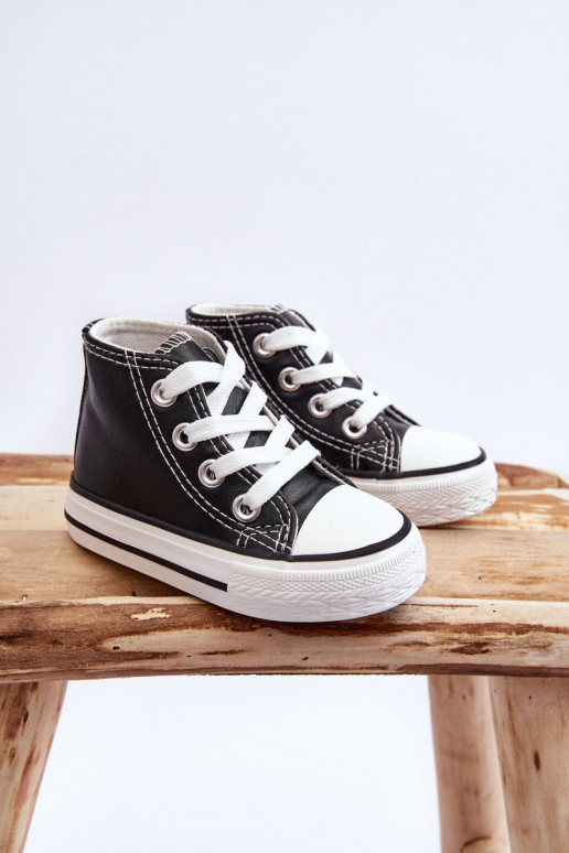 Zapatillas altas para niños Marney en blanco y negro