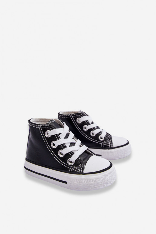 Zapatillas altas para niños Marney en blanco y negro