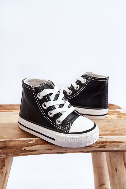 Zapatillas altas para niños Marney en blanco y negro