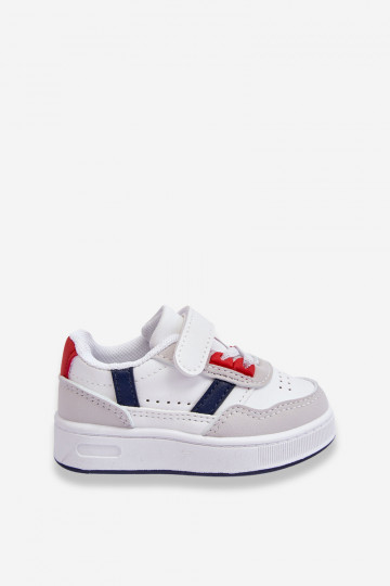 Calzado deportivo infantil del modelo clásico en color blanco-rojo Marlin. 2