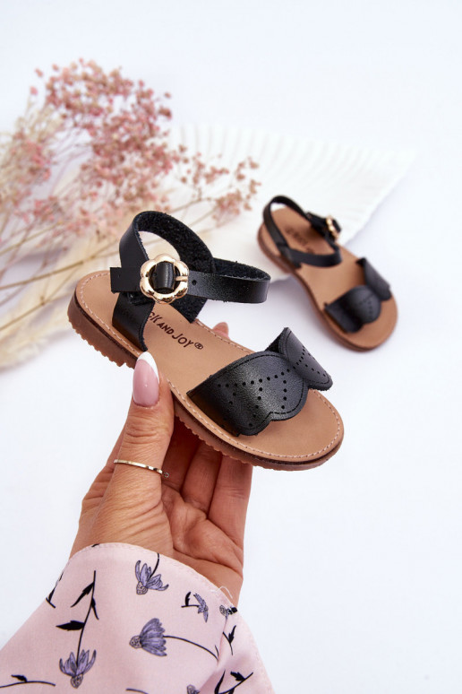 Sandalias infantiles en color negro Izzy