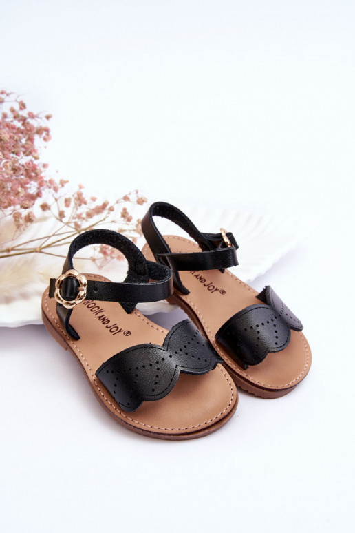 Sandalias infantiles en color negro Izzy