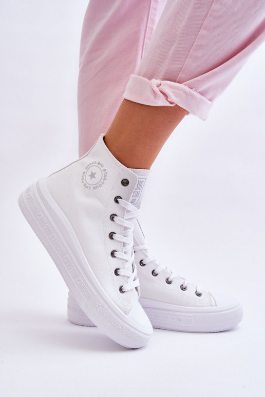 Zapatos casual con suela Big Star LL274A183 color blanco.