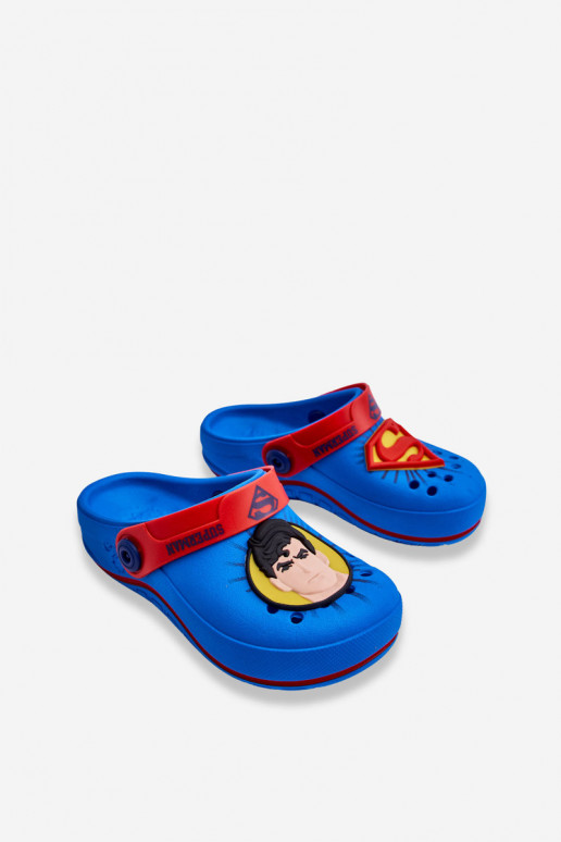 Pantuflas infantiles estilo crocs Superman Grendene Kids JJ385004 azul