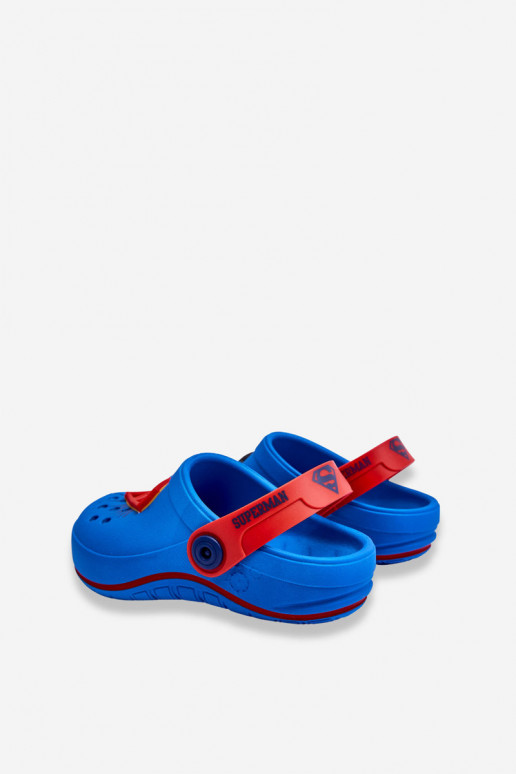 Pantuflas infantiles estilo crocs Superman Grendene Kids JJ385004 azul