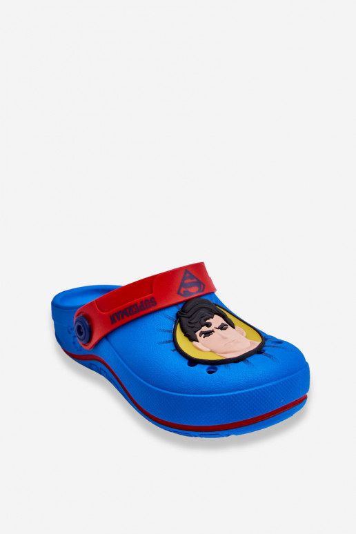 Pantuflas infantiles estilo crocs Superman Grendene Kids JJ385004 azul
