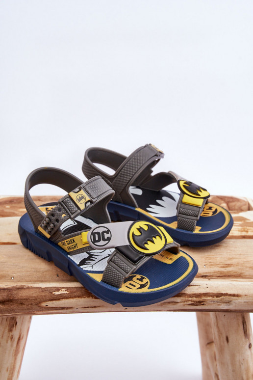 Sandalias infantiles Batman Grendene Kids JJ385049 color gris