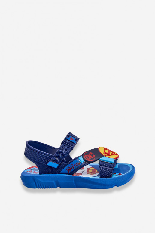 Sandalias infantiles Superman Grendene Kids JJ385050 color azul