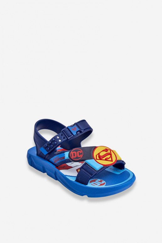 Sandalias infantiles Superman Grendene Kids JJ385050 color azul