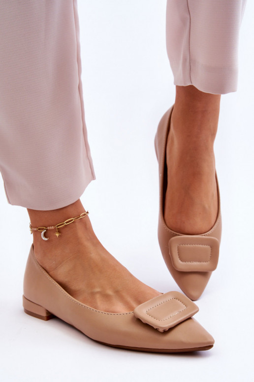 Bailarinas modelo clásicas con adornos beige Rivea Bailarinas modelo clásicas con adornos beige Rivea