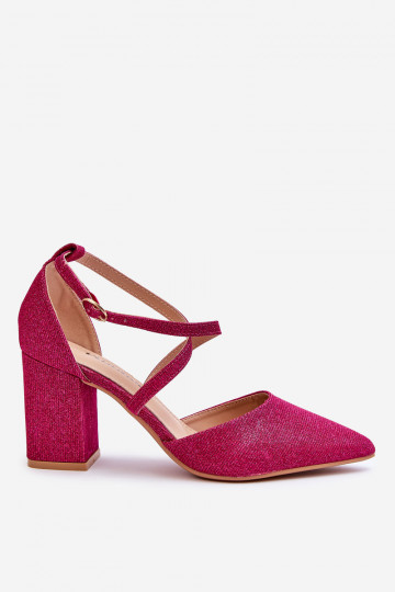 Zapatos de tacón brillantes en Galaxy rosa 2