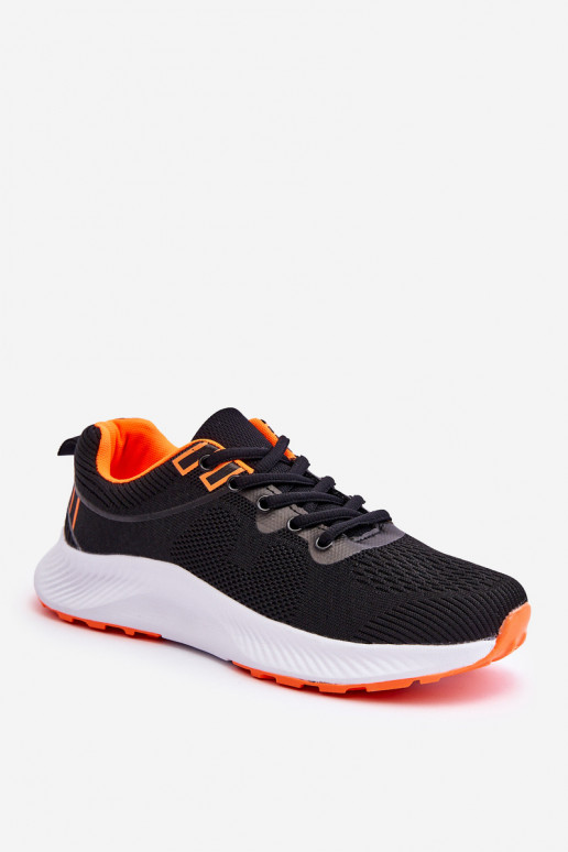 Deportivas con cordones estilo clásico Darla negra y naranja