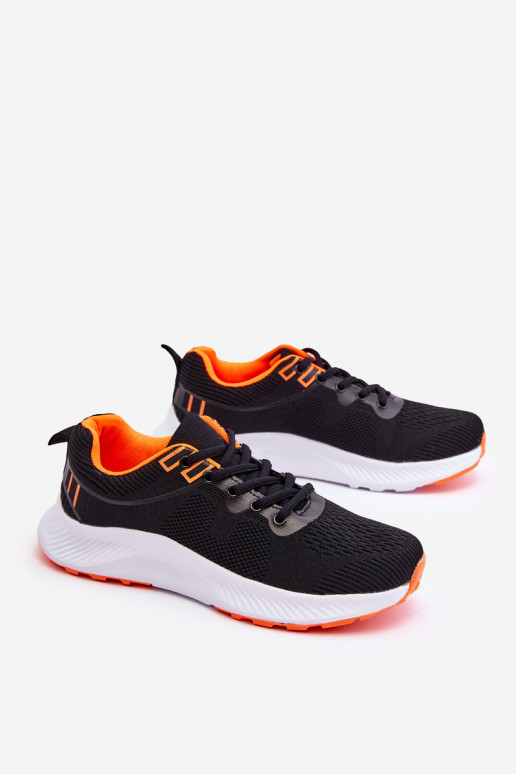 Deportivas con cordones estilo clásico Darla negra y naranja