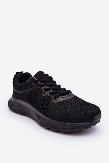 Zapatillas estilo sport modelo clásico con cordones en color negro Jaspe