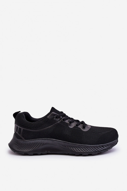 Zapatillas estilo sport modelo clásico con cordones en color negro Jaspe