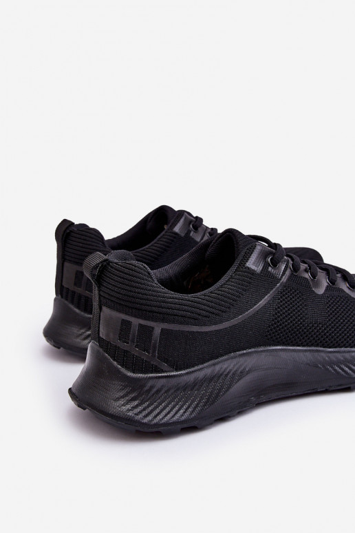 Zapatillas estilo sport modelo clásico con cordones en color negro Jaspe