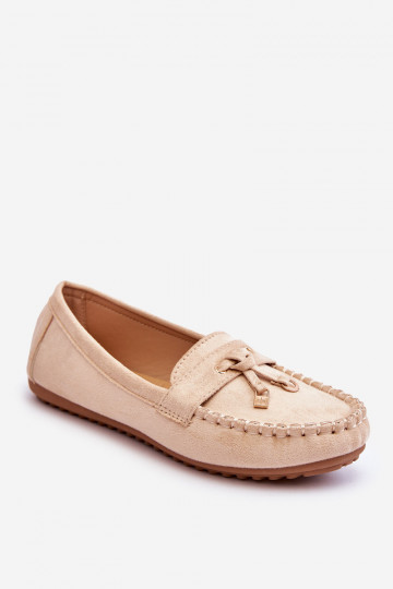 Mocasines clásicos de ante beige Good Time