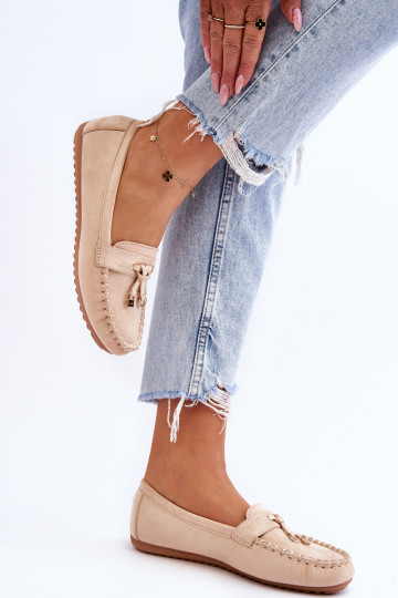 Mocasines clásicos de ante beige Good Time 2