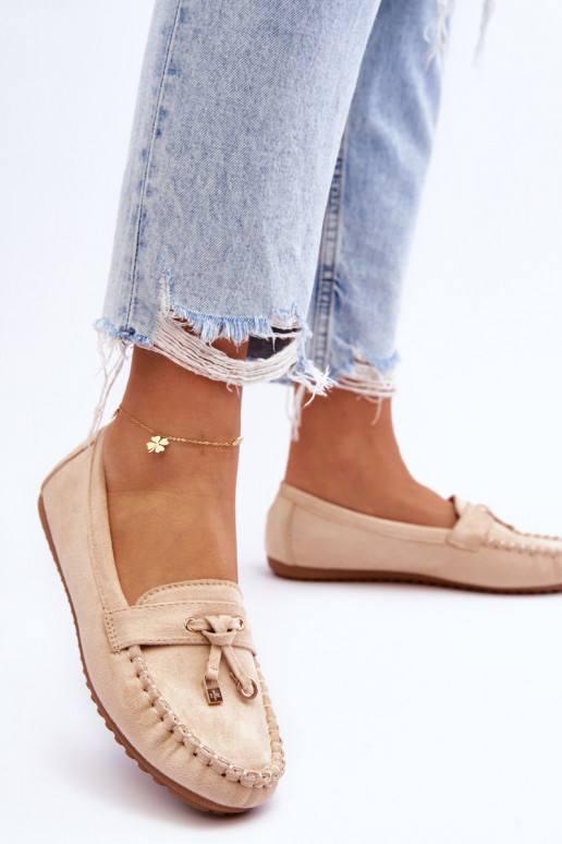 Mocasines clásicos de ante beige Good Time Mocasines clásicos de ante beige Good Time