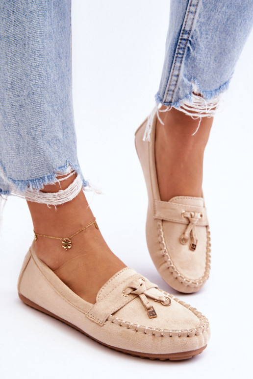 Mocasines clásicos de ante beige Good Time Mocasines clásicos de ante beige Good Time
