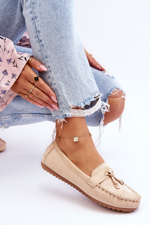 Mocasines clásicos de ante beige Good Time Mocasines clásicos de ante beige Good Time