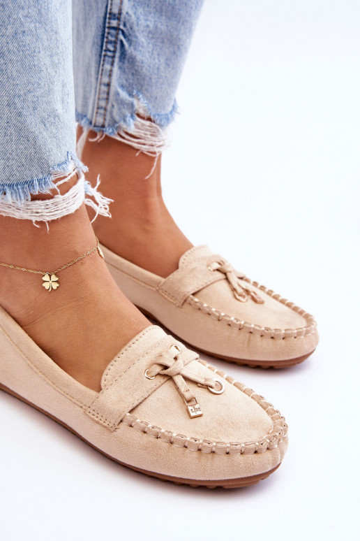 Mocasines clásicos de ante beige Good Time Mocasines clásicos de ante beige Good Time