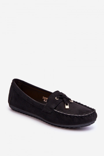 Mocasines clásicos de ante negro Good Time