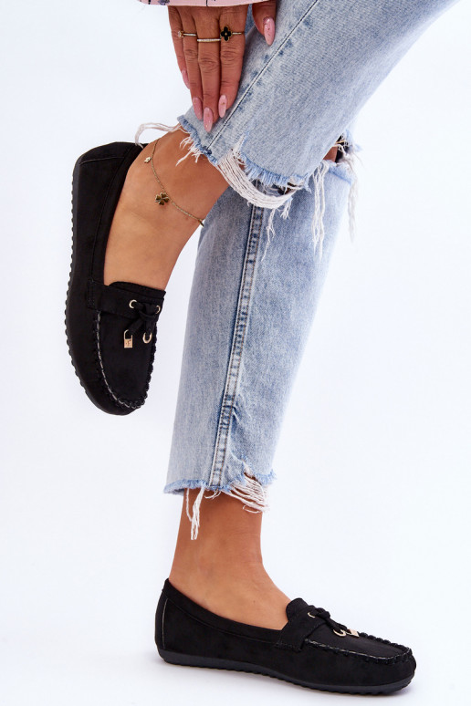 Mocasines clásicos de ante negro Good Time