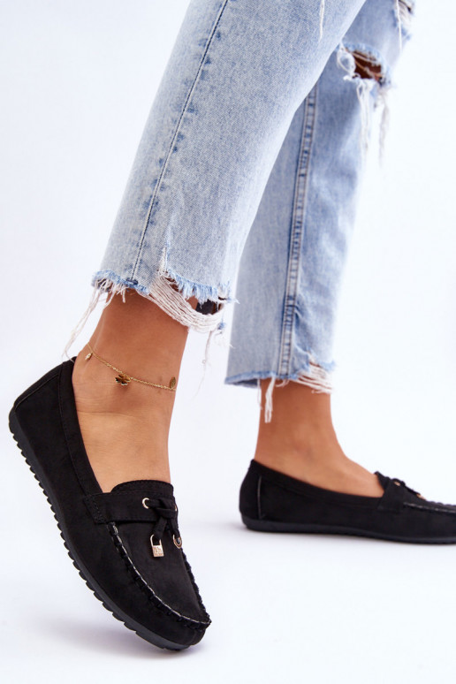 Mocasines clásicos de ante negro Good Time