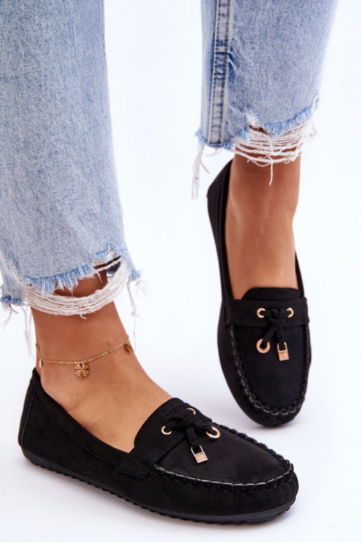 Mocasines clásicos de ante negro Good Time