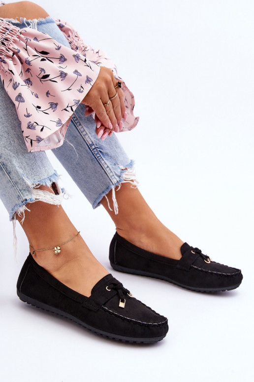 Mocasines clásicos de ante negro Good Time