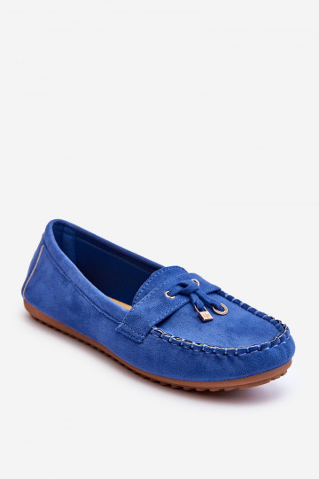 Mocasines clásicos de ante en azul Good Time