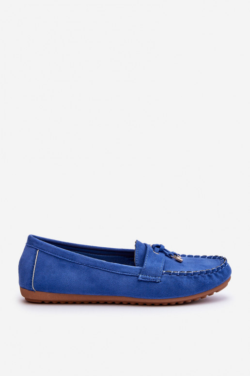 Mocasines clásicos de ante en azul Good Time