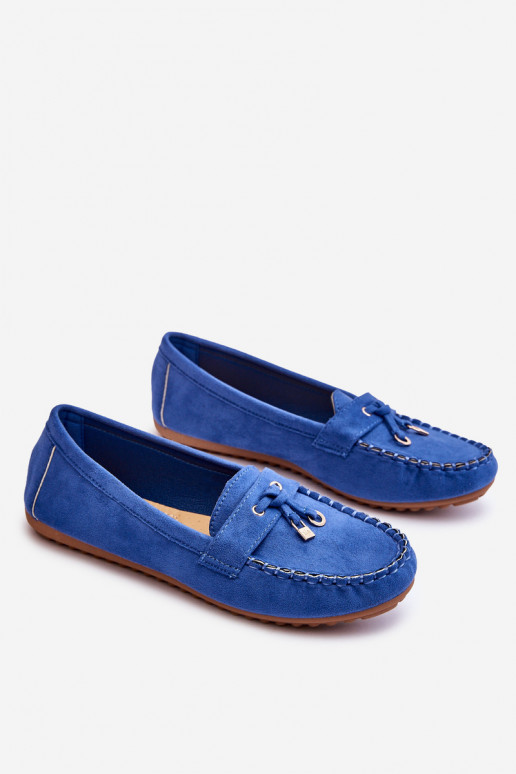 Mocasines clásicos de ante en azul Good Time