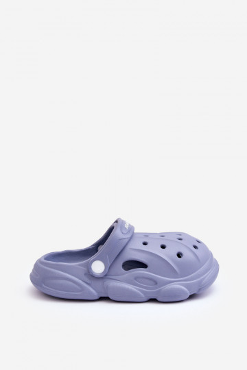 Zapatillas de casa para niños tipo Crocs en color azul Cloudy 2