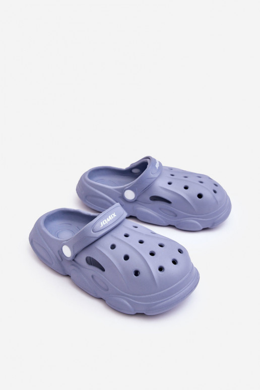 Zapatillas de casa para niños tipo Crocs en color azul Cloudy