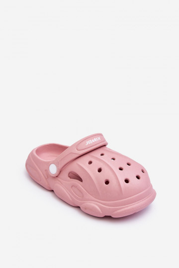 Pantuflas infantiles tipo Crocs rosa Cloudy