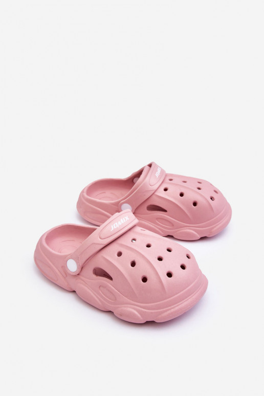 Pantuflas infantiles tipo Crocs rosa Cloudy