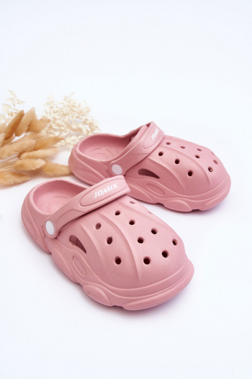 Pantuflas infantiles tipo Crocs rosa Cloudy