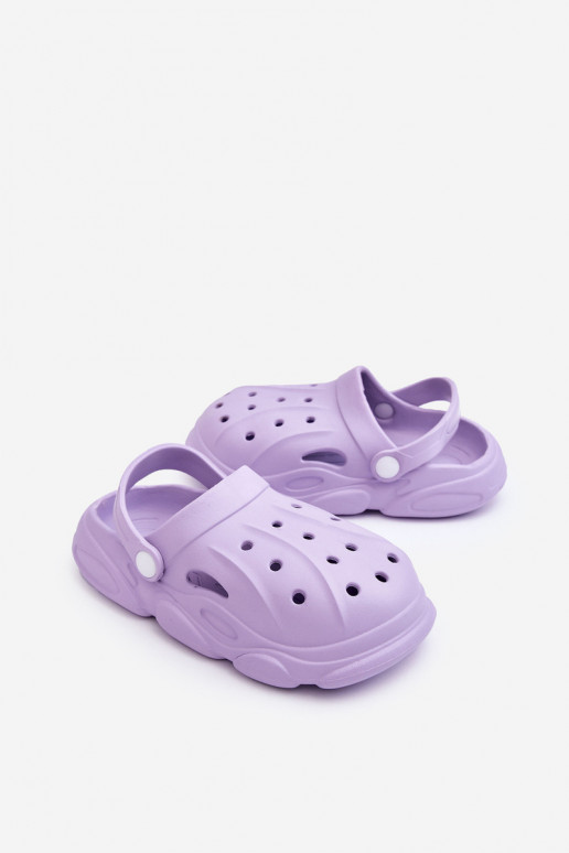 Zapatillas Crocs Infantiles Morado Nublado