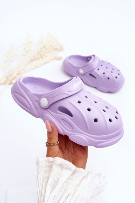 Zapatillas Crocs Infantiles Morado Nublado