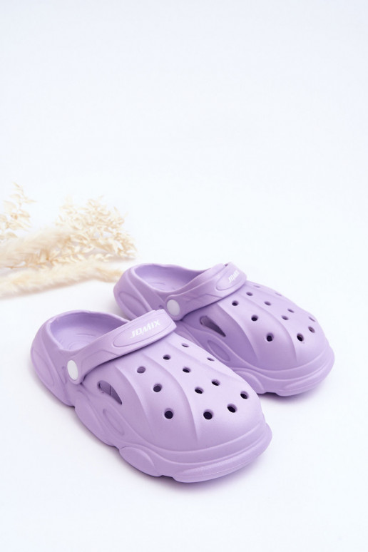 Zapatillas Crocs Infantiles Morado Nublado