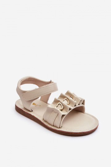 Sandalias infantiles con cierres adhesivos beige Havana