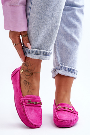 Mocasines clásicos de ante en color rosa Corinell 2