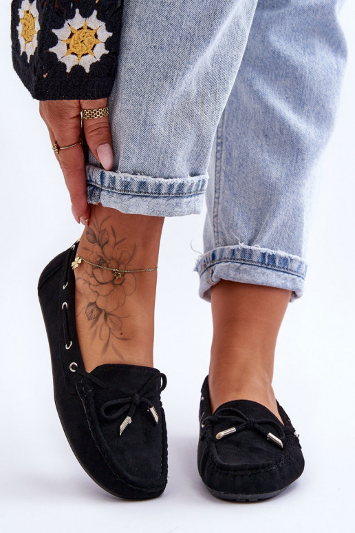 Mocasines elegantes de ante en negro Si Passione