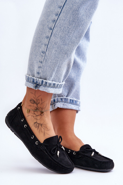 Mocasines elegantes de ante en negro Si Passione