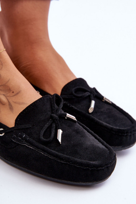 Mocasines elegantes de ante en negro Si Passione
