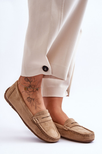 Mocasines Lenvie elegantes de ante marrón