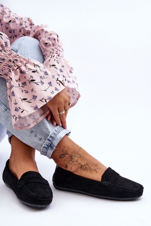 Mocasines elegantes de ante en color negro Lenvie Mocasines elegantes de ante en color negro Lenvie