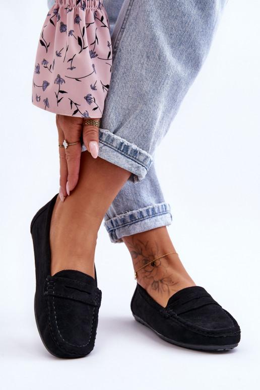 Mocasines elegantes de ante en color negro Lenvie Mocasines elegantes de ante en color negro Lenvie